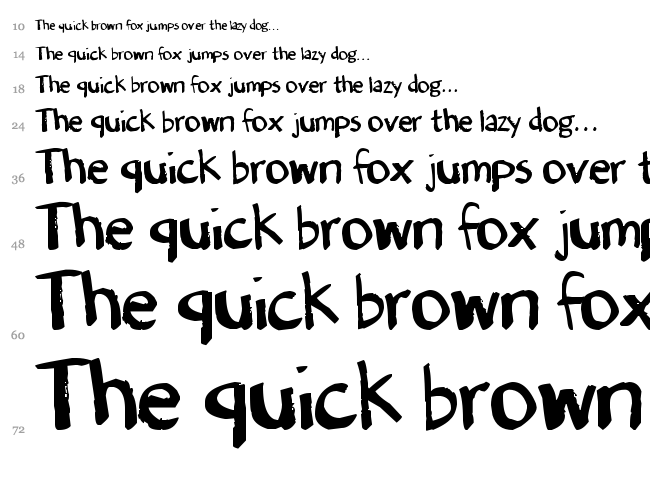 Denne's Old Handwriting font waterfall